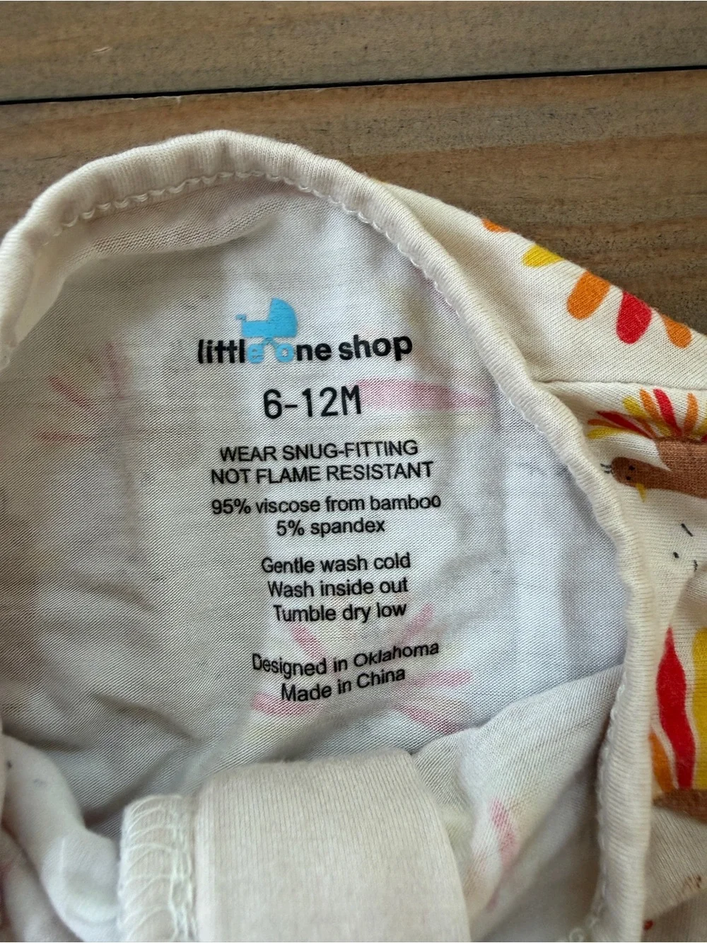 Little One Shop Bamboo Sleeper with Turkey Print - 6-12 Months